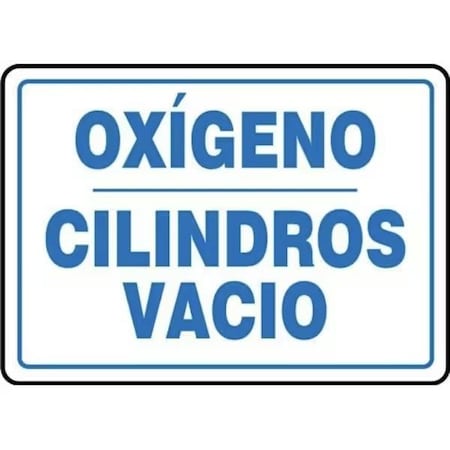 Accuform SAFETY SIGN OXYGEN  EMPTY CYLINDERS SHMCPG541VS